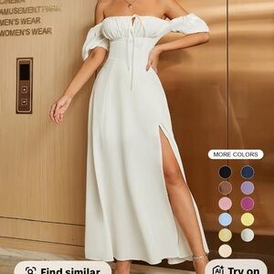 Elegant White Maxi Milk Maid Dress